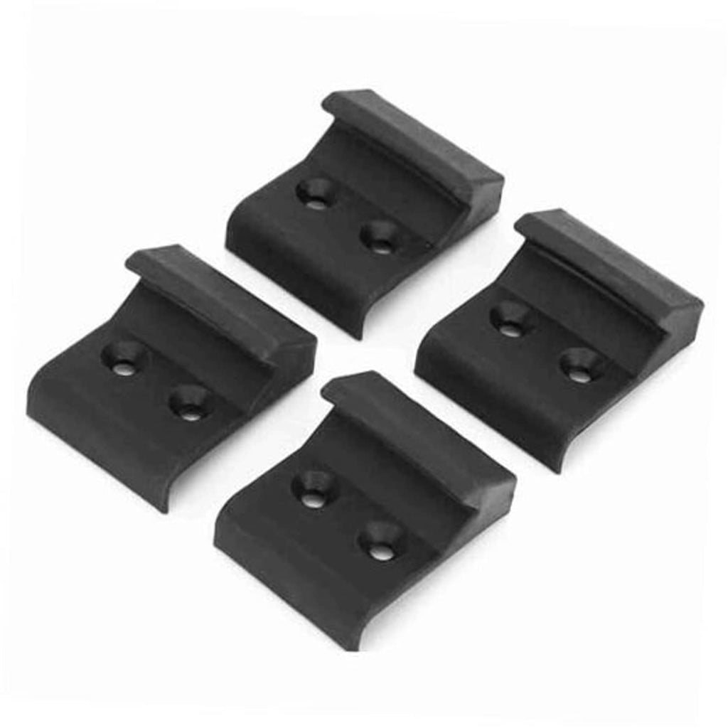 Black tire changer jaw clamp cover set with mounting holes, 4-piece set