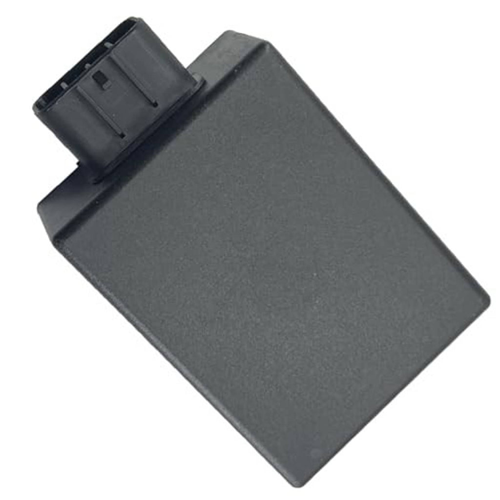 Gray CDI ignition module box angled view with two side connector tabs