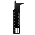 Black stainless steel dental precision measuring ruler with etched inch markings