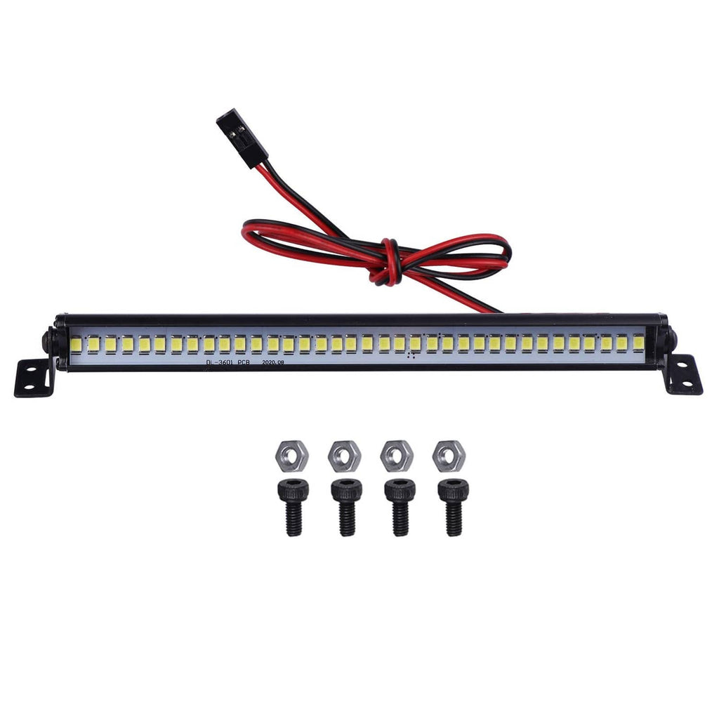 Black rectangular LED light bar kit with red/black wire leads and mounting screws
