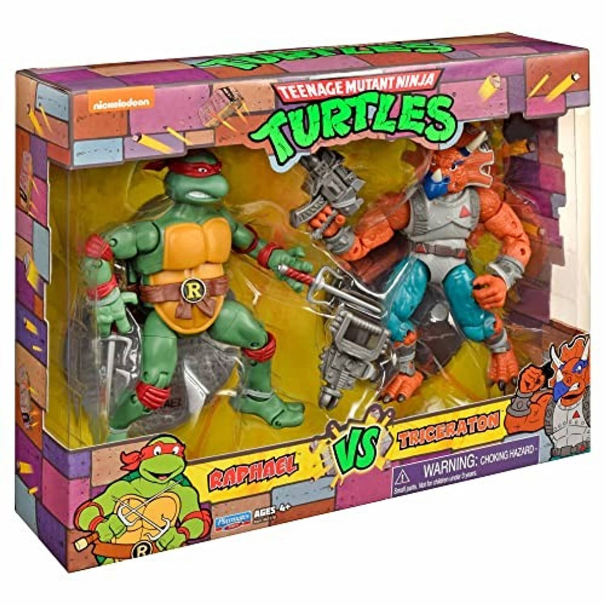 TMNT action figure 2-pack retail box with two character figures and accessories