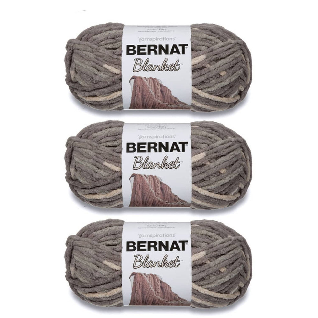 3 pack super bulky chenille yarn skeins in medium gray