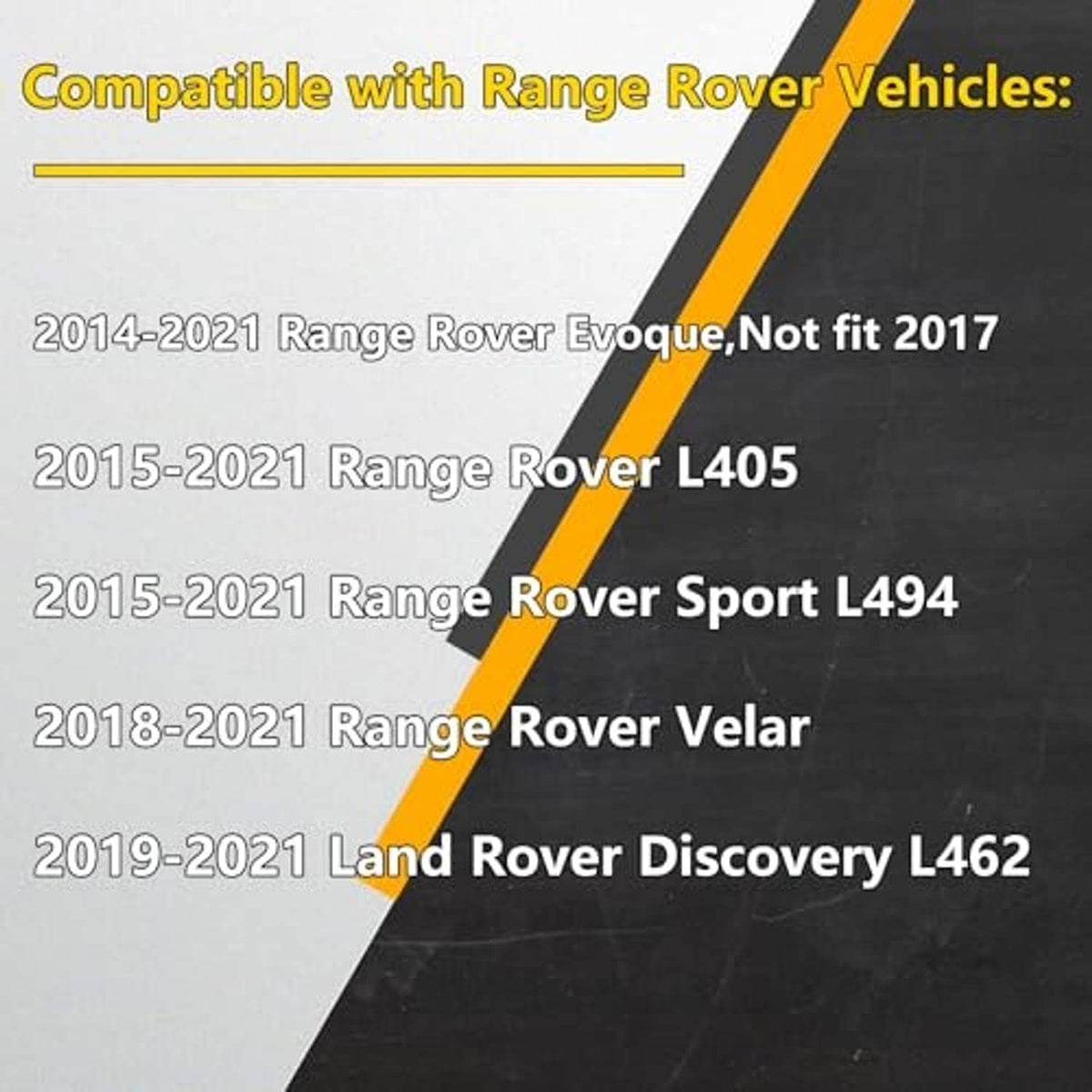 Fuel cap compatibility information graphic with model years and vehicle lineup