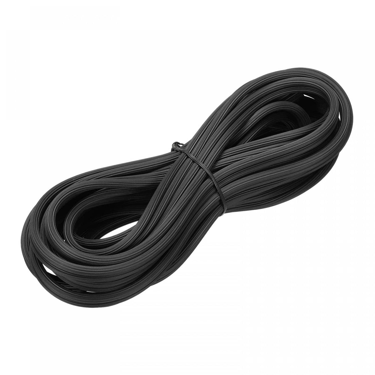 Black rubber sealing strip roll, 5 mm wide, 10 m length, bundled for storage