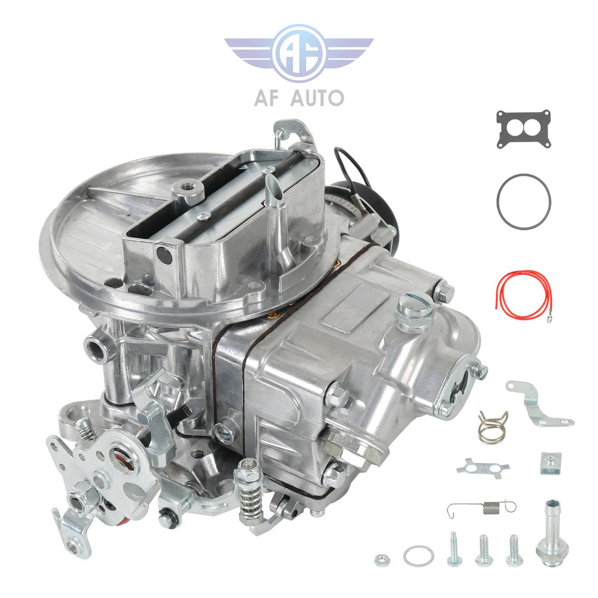 Aluminum two-barrel carburetor with mounting parts and gasket, electric choke module