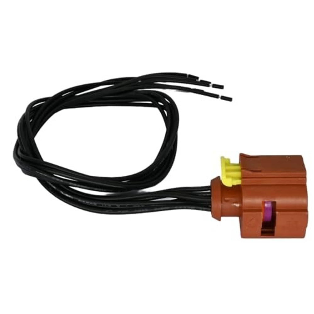 Electronic EGR valve wiring connector with brown housing and black cable loop