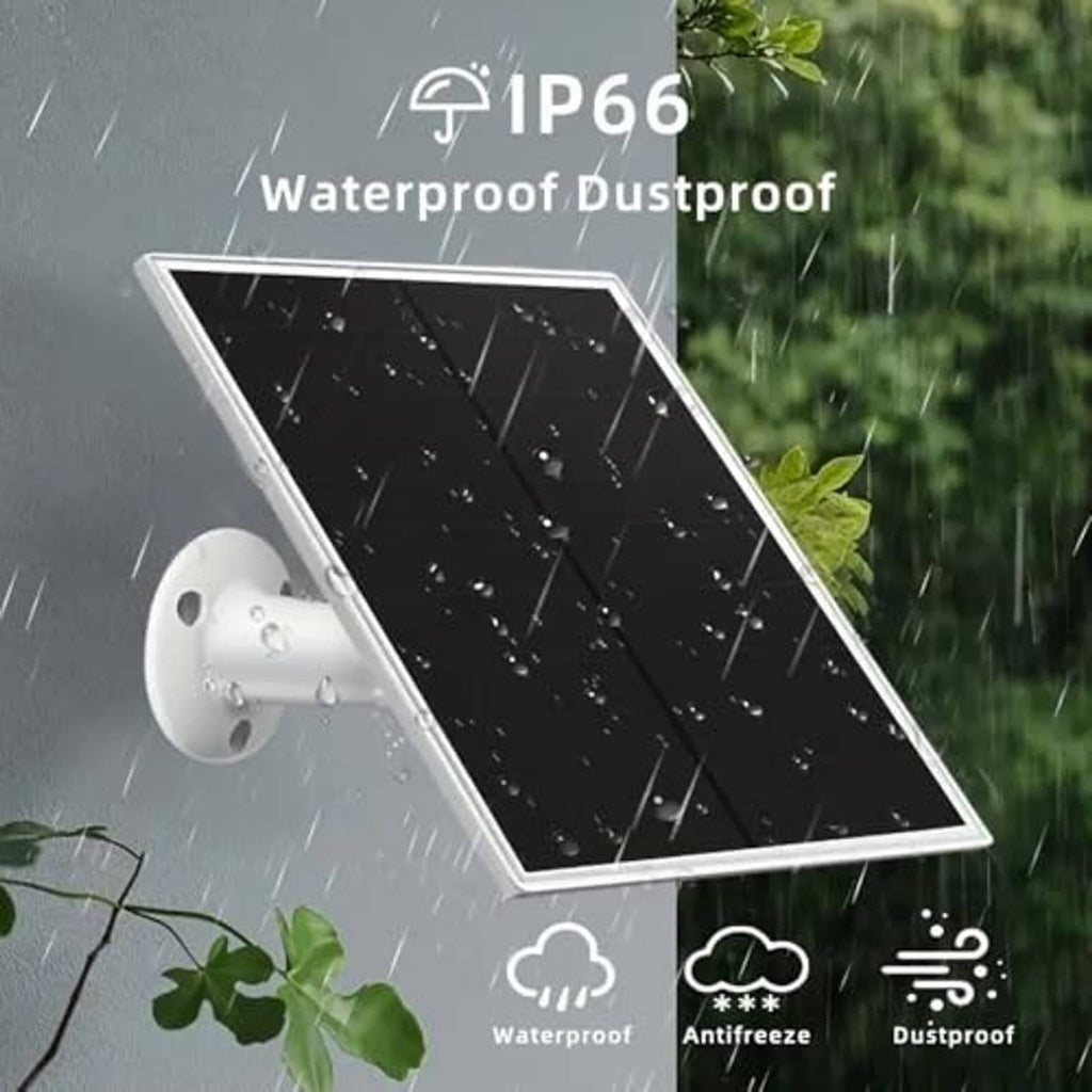Waterproof dustproof solar panel charger with rain-splash design and white wall mount