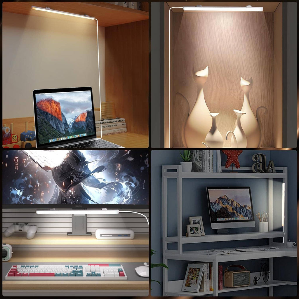 USB LED light bar used for cabinet and shelf lighting in multiple rooms