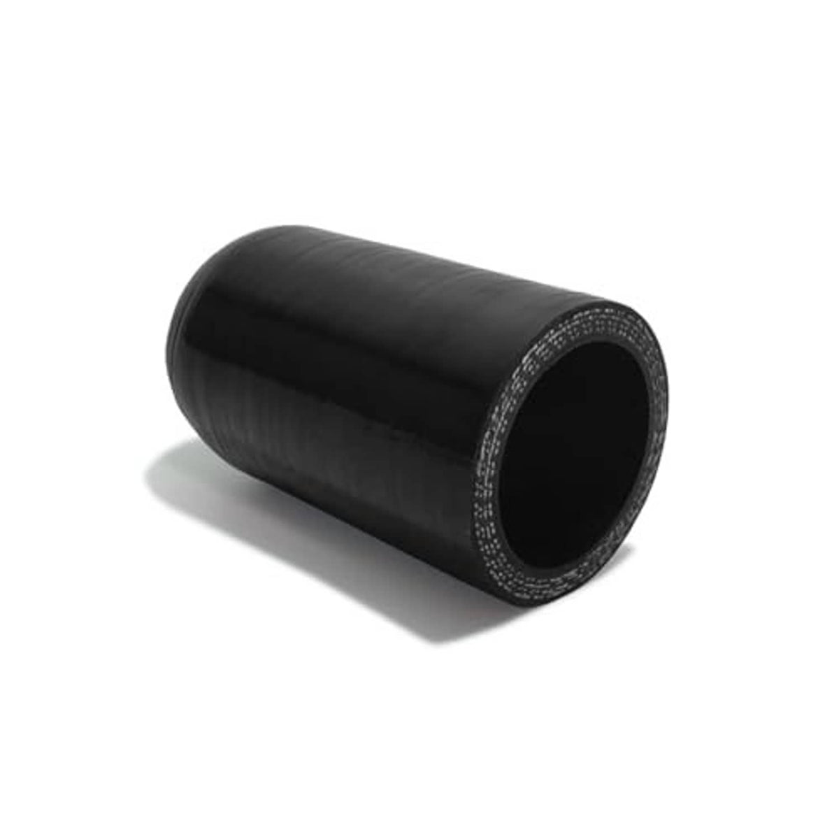 Black silicone hose cap with reinforced edge and circular inner opening