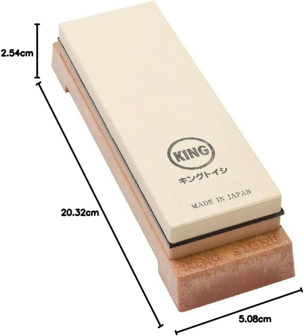 King combination whetstone on plastic base, beige 1000/6000 grit sharpening stone