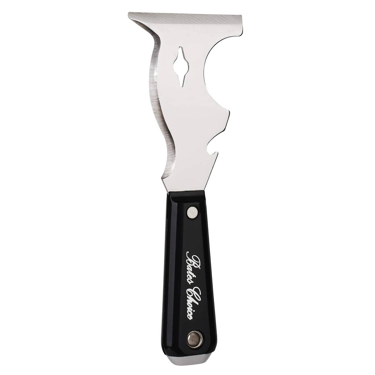 10 in 1 paint scraper with black handle and metal scraper blade