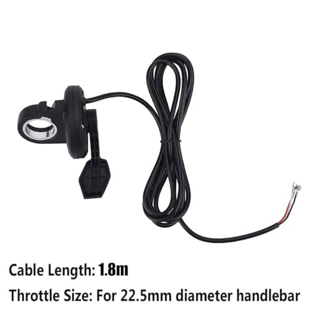 Thumb throttle control with black cable, inline connector, and wiring leads
