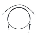 Black hood latch release cable assembly with metal terminals on both ends