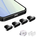 Cable end protectors set with black caps for charging port cords