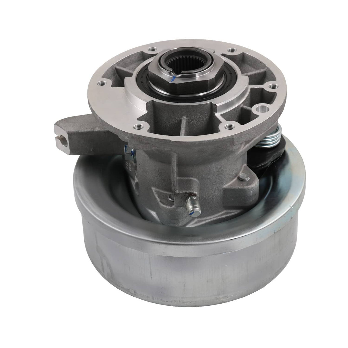 Parking brake actuator assembly with spring and central bearing opening