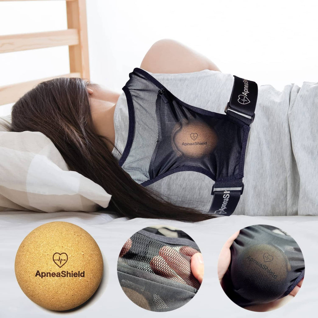 Side-sleeping position trainer harness with spare support balls and mesh back panel