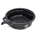 NEIKO black anti-splash drain container with integrated pour spout and side handles