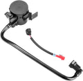 Vapor canister vent solenoid valve with black hoses and electrical connector