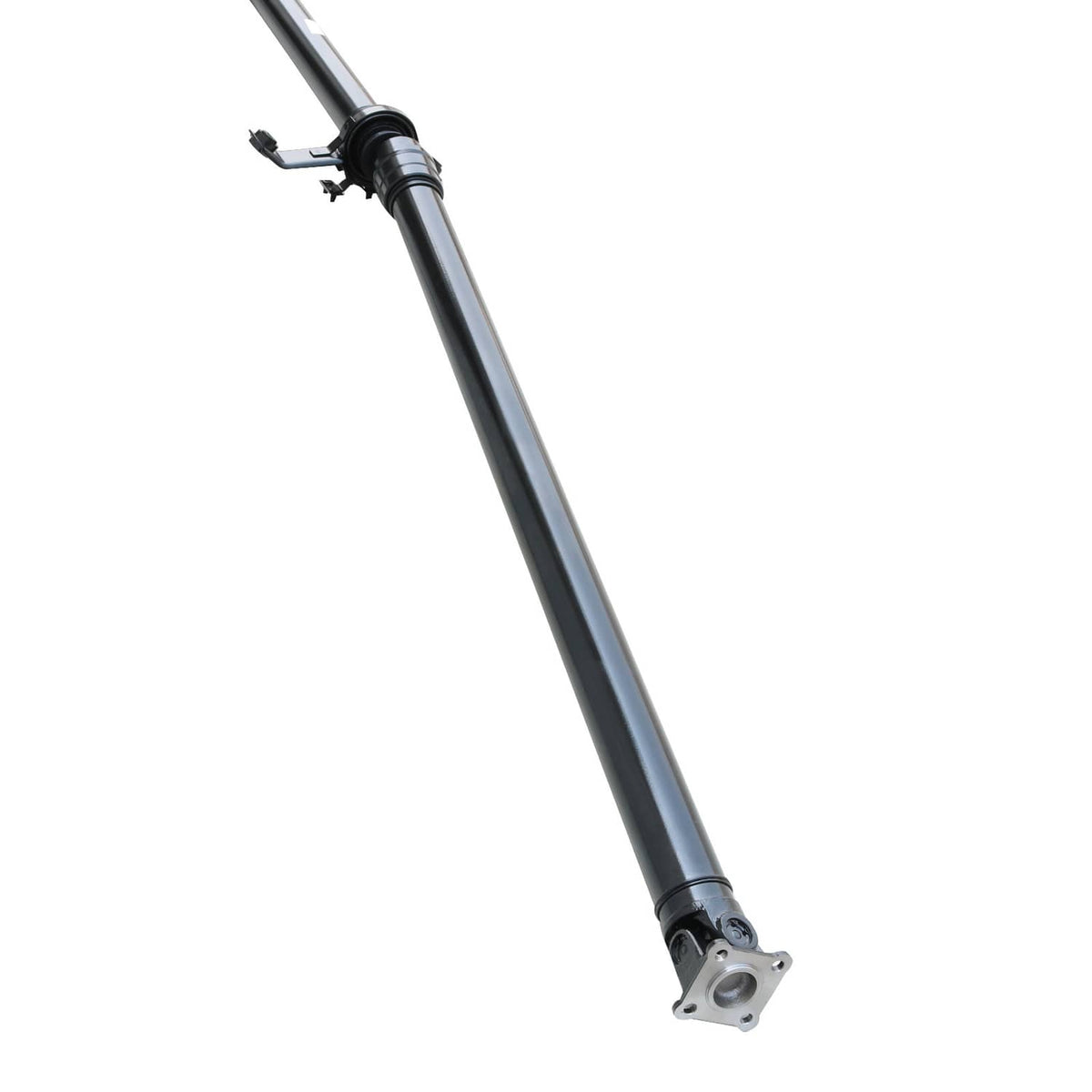 Rear drive shaft assembly with blue-coated tube and joint at one end