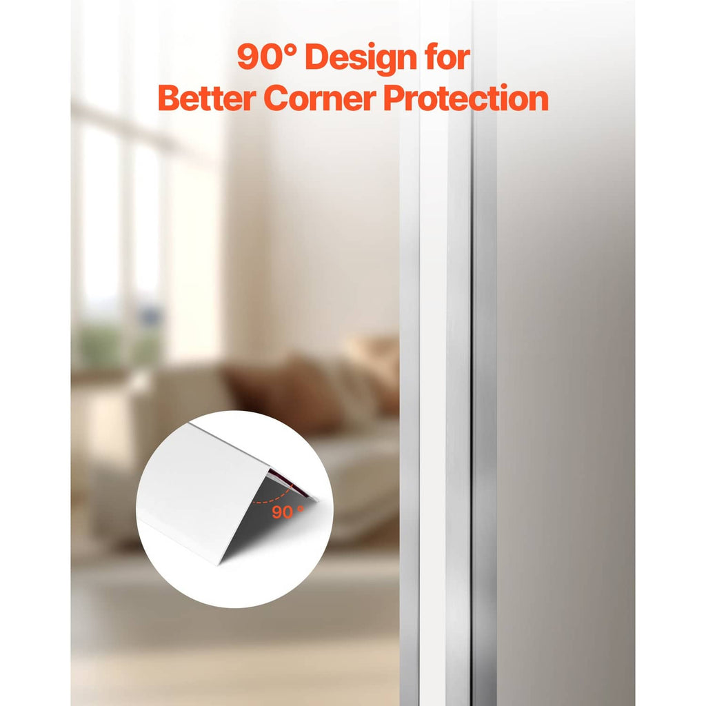 Silver aluminum 90-degree corner guard strip for corner protection
