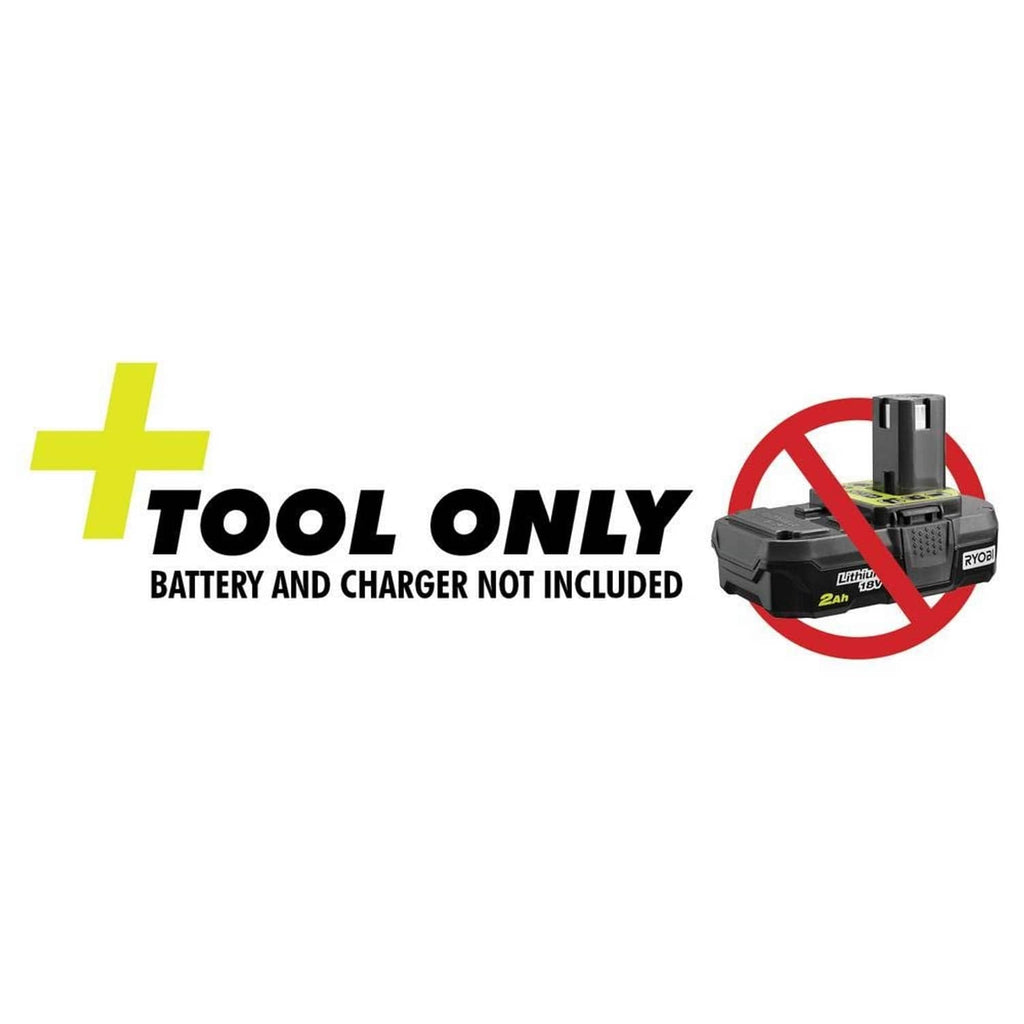 Tool-only graphic showing battery and charger not included