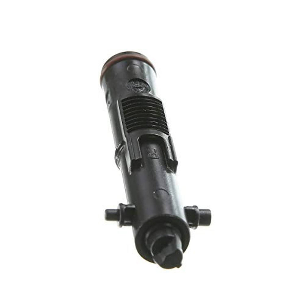 Headlight washer nozzle, black plastic with ribbed grip and round inlet outlet