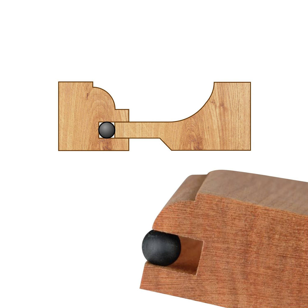Black rubber ball cabinet door spacer for raised panel fit