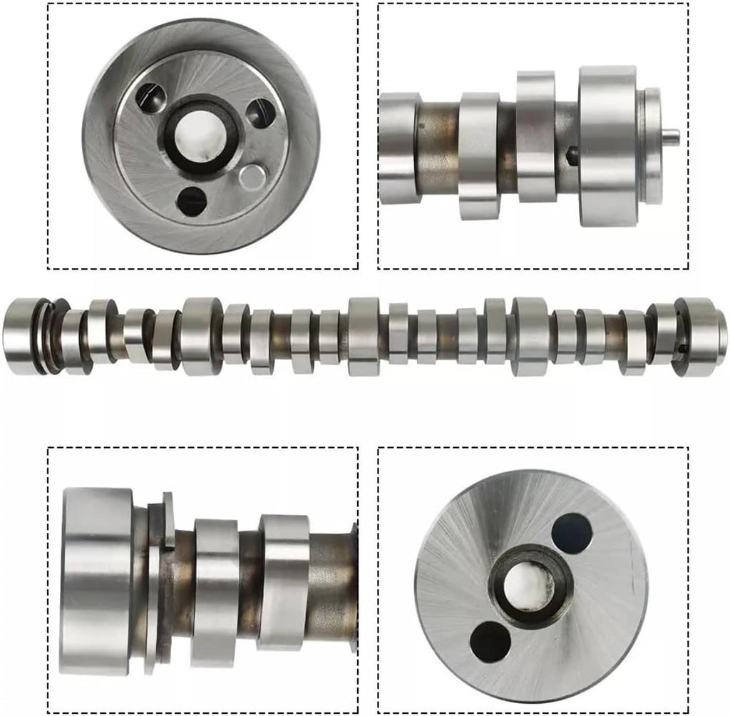 Camshaft and hydraulic lifter set shown from front, side, and end views