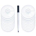 White round clothing rack size dividers, stacked set with circular slots