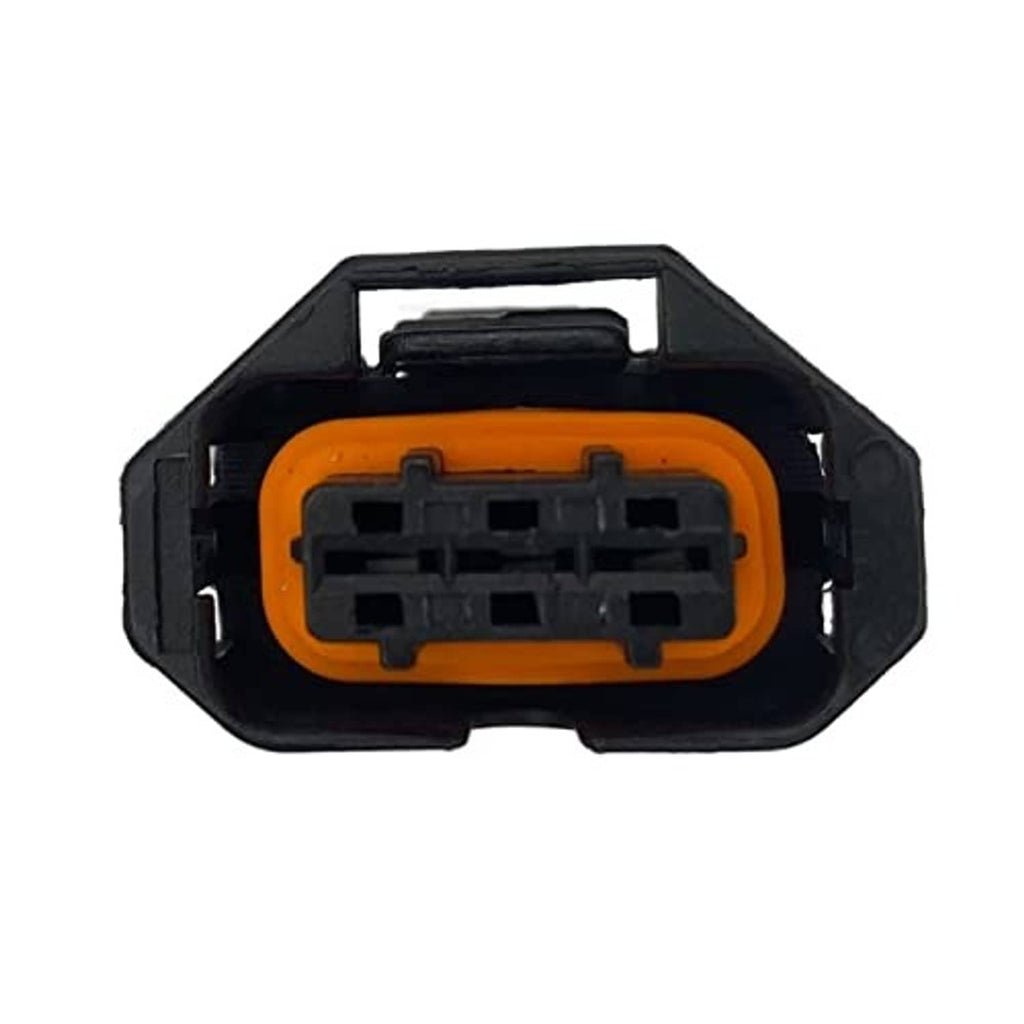 Orange 4-pin MAP sensor connector face on black housing