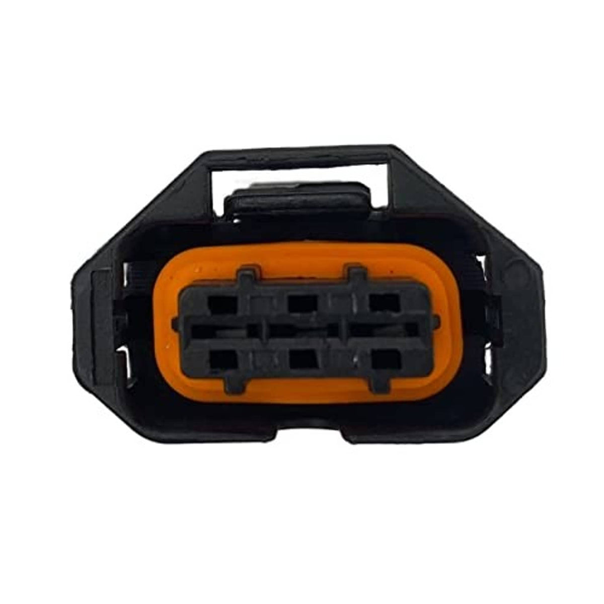 Orange 4-pin MAP sensor connector face on black housing