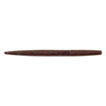 Soft plastic stick worm in cinnamon purple, slender straight worm shape