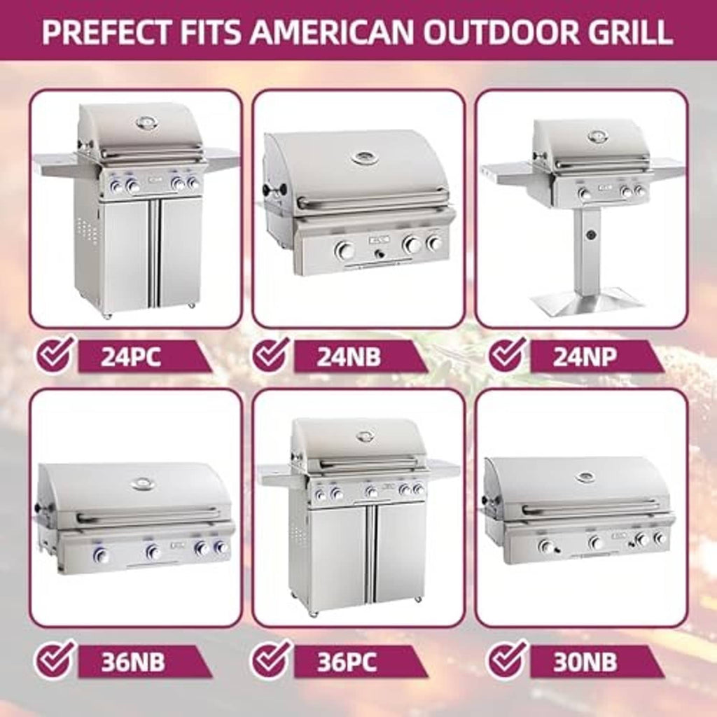 Stainless steel burner replacement set with three U-shaped tubes for outdoor grills