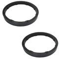 Universal 6.5-inch speaker spacer rings, black, two-piece set for car audio