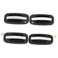 4-piece exterior door handle replacement set, black base with chrome lever
