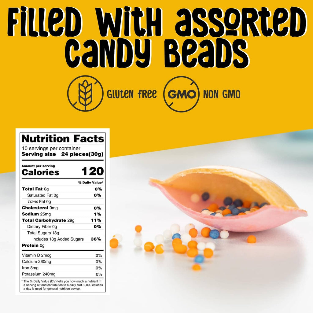 Gerrit’s Satellite Wafers package with nutrition panel and scattered candy beads