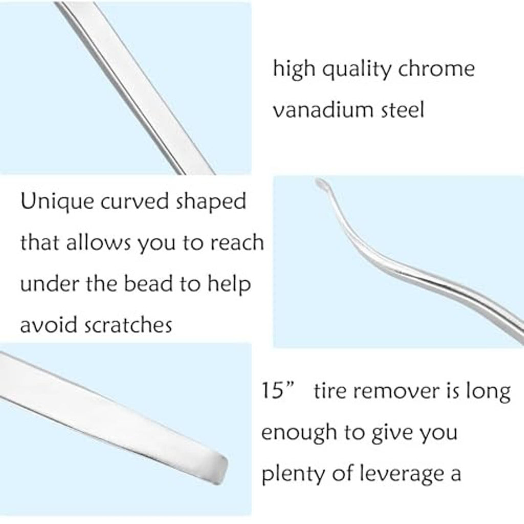 Curved chrome tire spoon lever