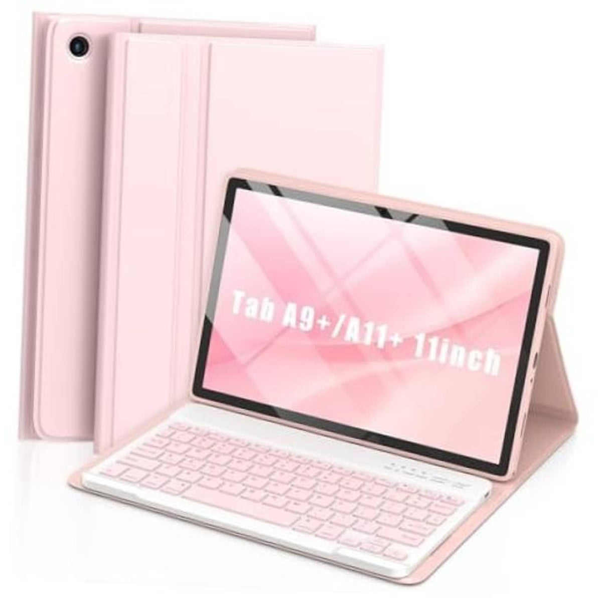 Pink folio keyboard case for 11-inch Samsung Galaxy Tab A9+/A11+