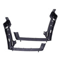 Front bumper bracket reinforcement, dark metal U-shape with side mounting brackets and holes