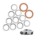 12-pack drain plug crush washer gaskets, copper and silver rings