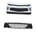 Black lower front grille with horizontal mesh bars and mounting tabs