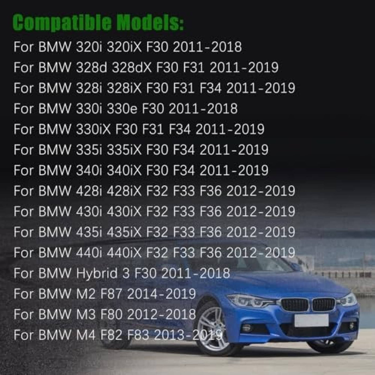 Engine hood release cable wire set for BMW, black cables with metal end fittings