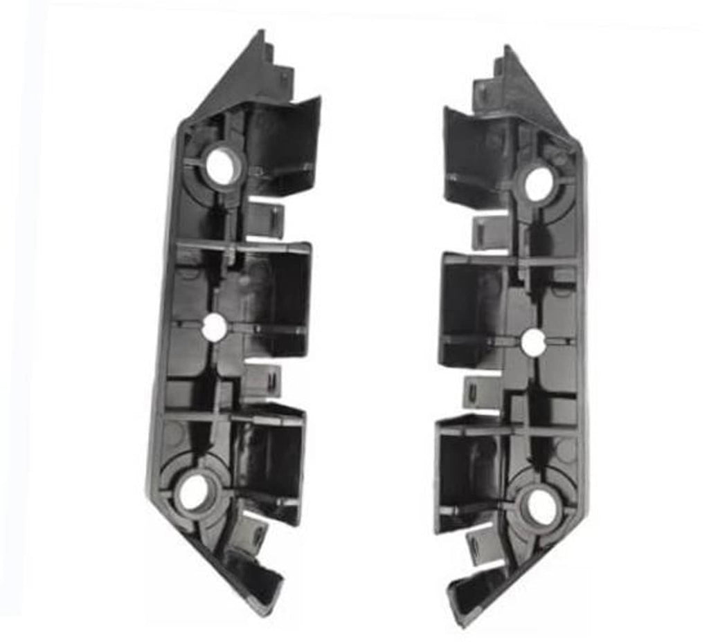 Front bumper retainer side pad bracket supports, black plastic, two pieces