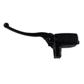Left hydraulic brake master cylinder lever with black 25mm handlebar clamp