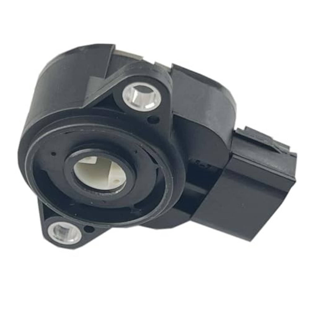 Throttle position sensor (TPS) side view with circular sensor port and multi-pin connector