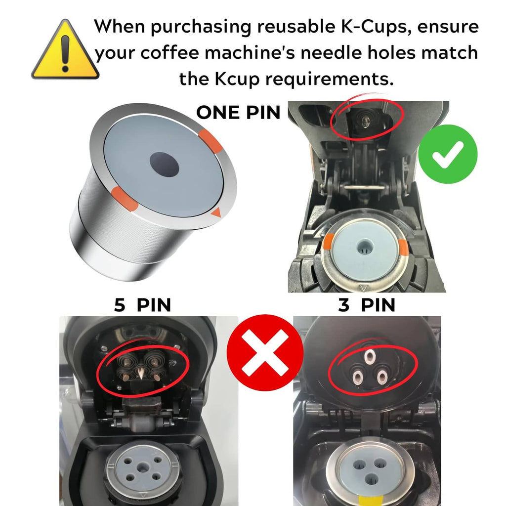 Universal K-cup filter pod with pin alignment holes for Keurig machines