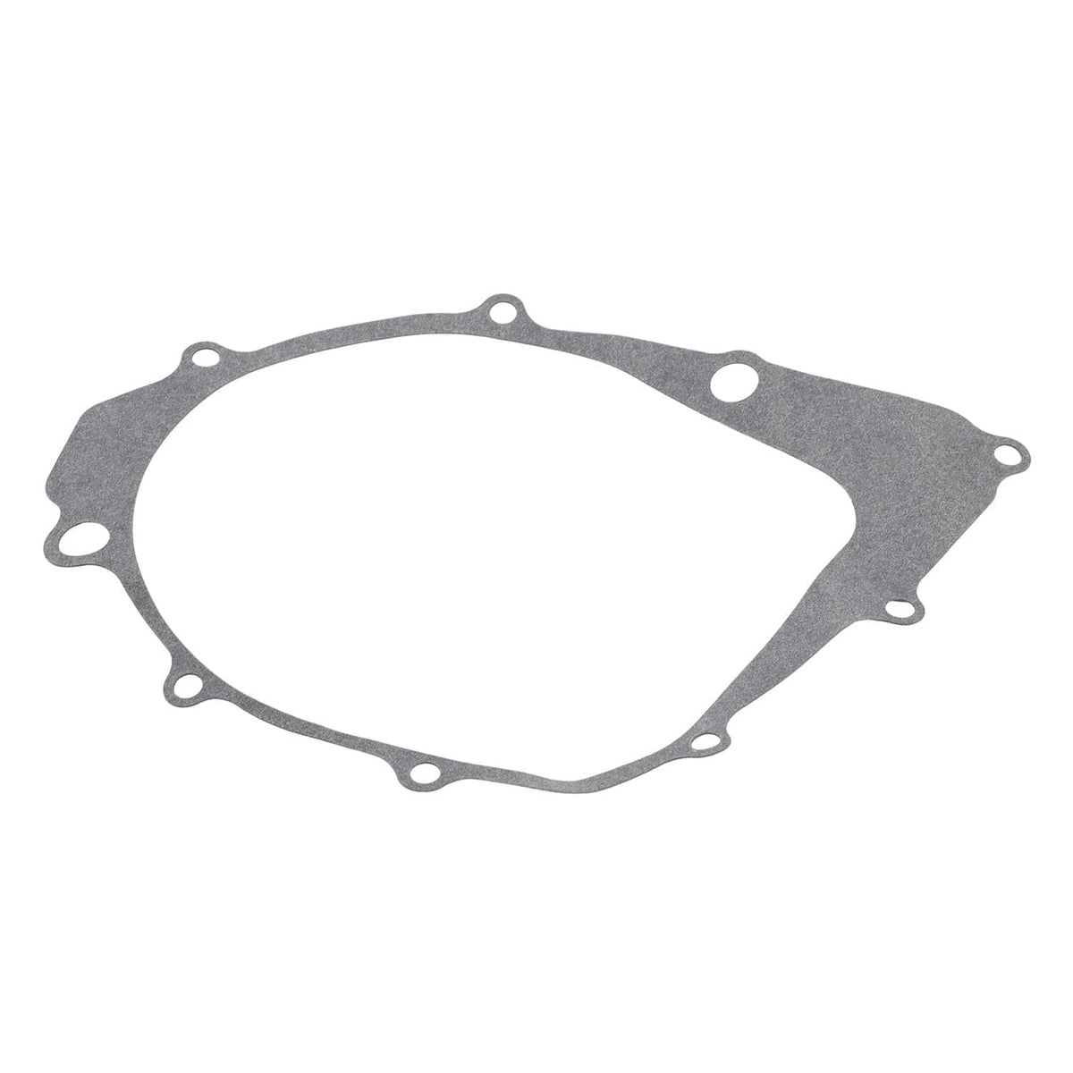 Round engine gasket with multiple bolt holes, gray