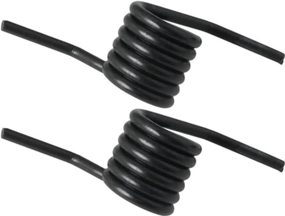 Two black coiled springs with paired straight rods for hydraulic jack handle reset