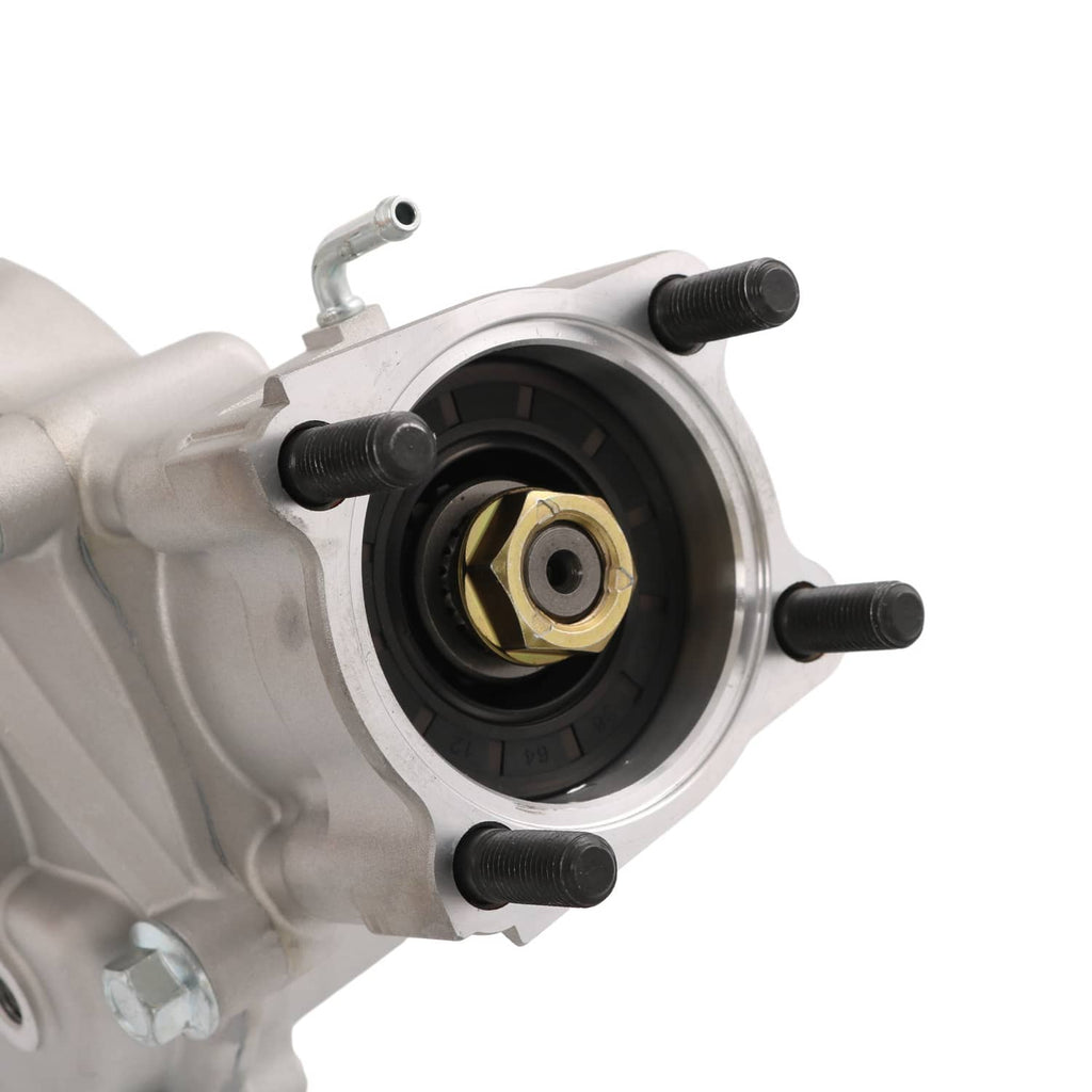 Front bearing hub area with black seal and gold-colored center