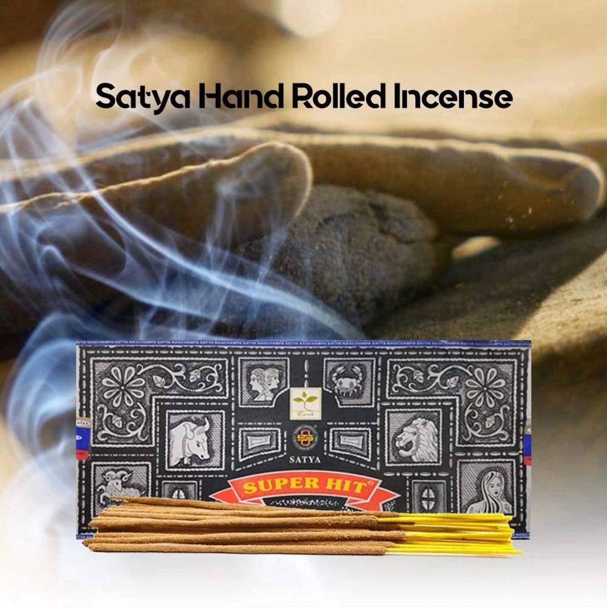 Satya Super Hit incense sticks with dark pack and red 'Super Hit' label